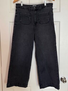 Men's Black Wide-Leg Jeans
